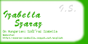 izabella szaraz business card